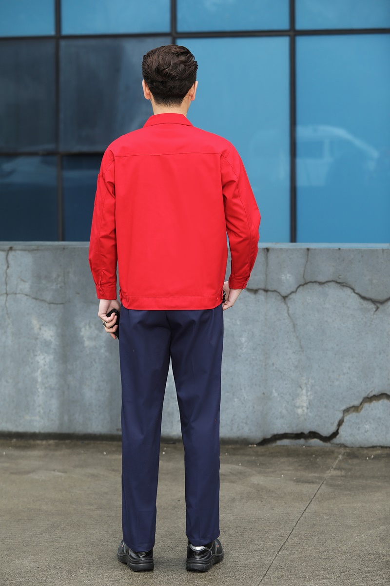 涤棉磨毛加厚纱卡工作服K803